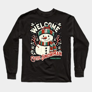 Print Design Christmas of Snowman Long Sleeve T-Shirt